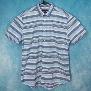 Tommy Hilfiger Classic Fit Button Down Shirt, Short Sleeve, Men's, Size Large